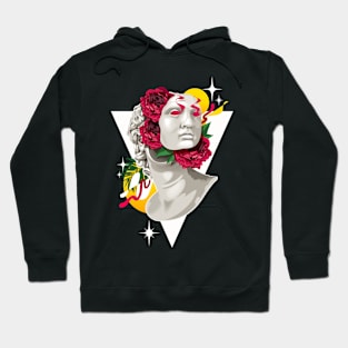 Antique Bust with Flowers Hoodie